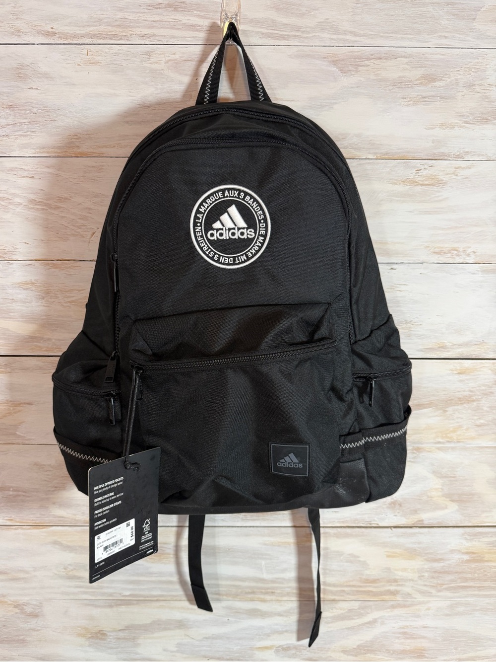 NWT adidas Unisex City Icon Backpack Black One Size OSFA School Travel Rucksack